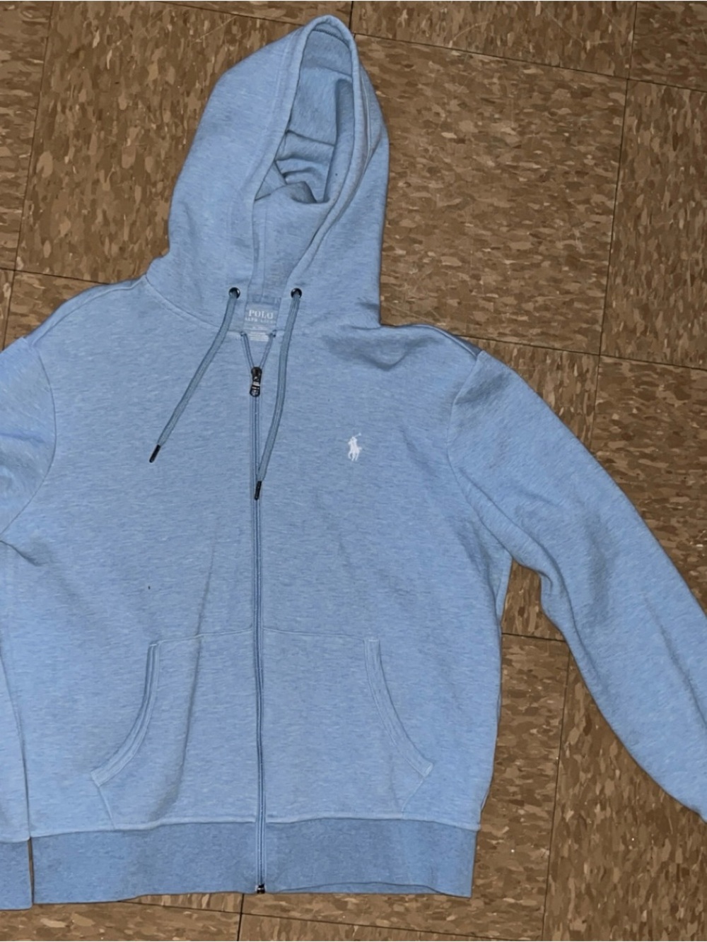 Ralph Lauren Powder Blue Full-Zip Hoodie